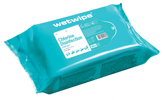 Wetwipe Chlorine Disinfection Mini 20 × 30cm / 10