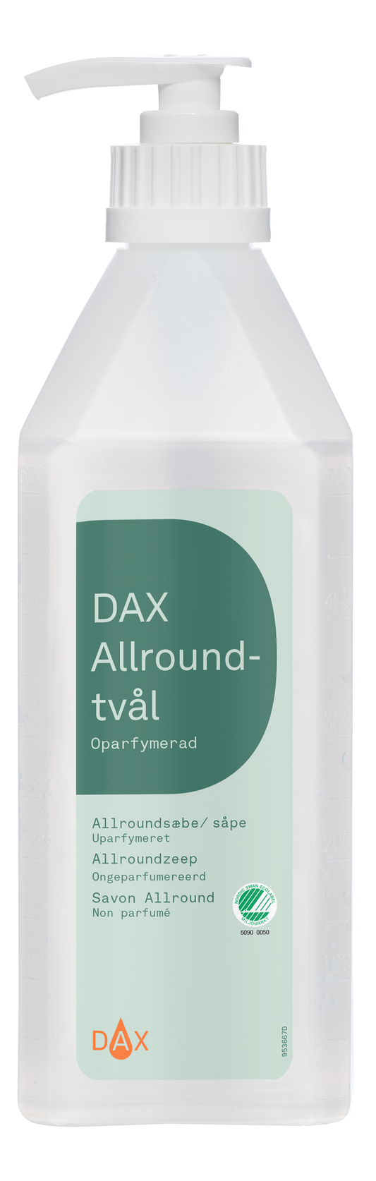 DAX Allroundtvål oparfymerad 600ml med pump