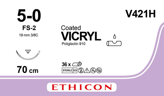 Vicryl Sutur 5-0 FS-2 70cm Ofärgad / 36