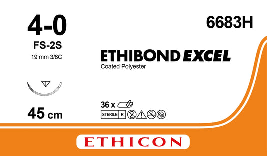 Ethibond Excel Sutur 4-0 FS-2S 45cm Grön / 36