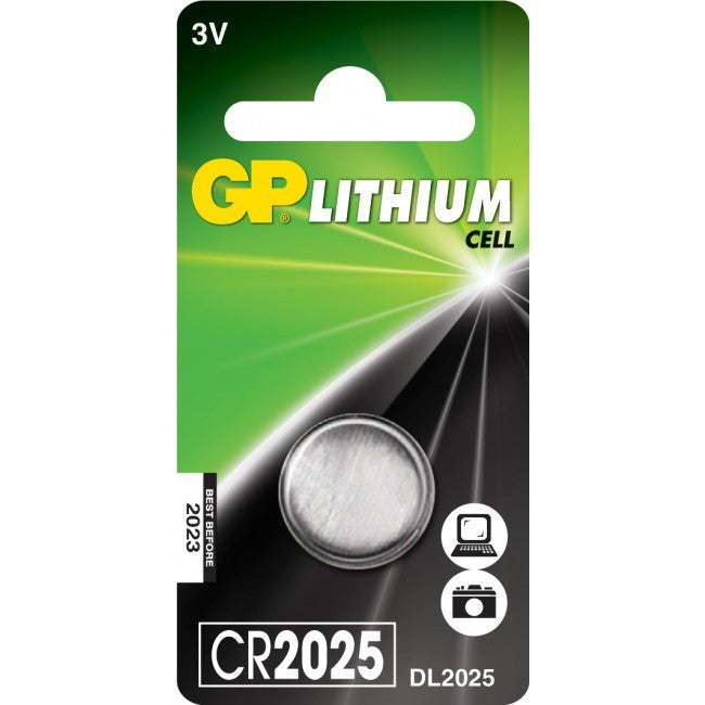 Batteri GP Knappcell Lithium CR 2025 3V