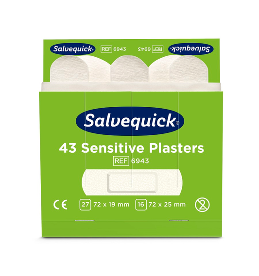 Salvequick Sensitive Plåster 43st/refill / 6