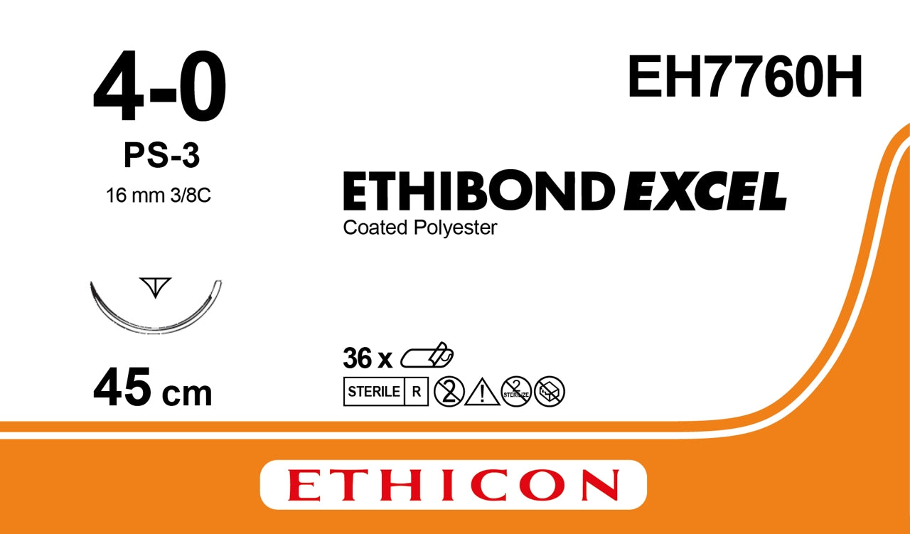 Ethibond Excel Sutur 4-0 PS-3 45cm Grön / 36