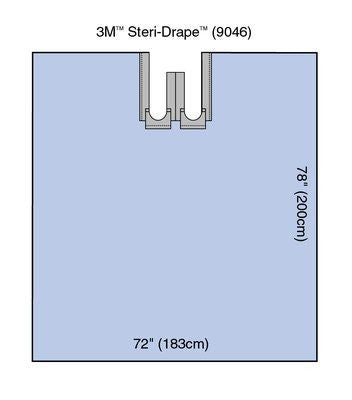 Slitslakan Steri-Drape 183 x 200cm Slits 15 x 35cm / 30