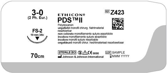 PDS II Sutur 3-0 FS-2 70cm Ofärgad / 24