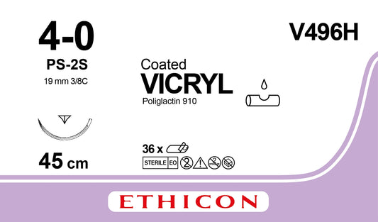 Vicryl Sutur 4-0 PS-2S 45cm Ofärgad / 36