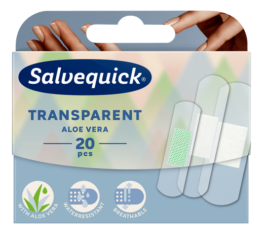 Plåster Salvequick Aloe Vera Transparent / 20