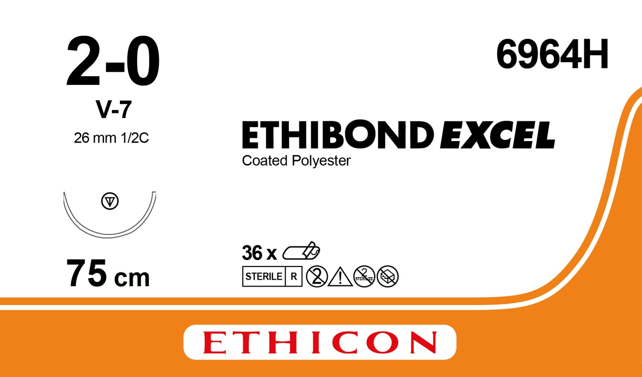 Ethibond Excel Sutur 2-0 V-7 75cm Grön / 36