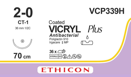 Vicryl Plus Sutur 2-0 CT-1 70cm / 36