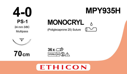 Monocryl Sutur 4-0 PS-1 70cm Ofärgad / 36