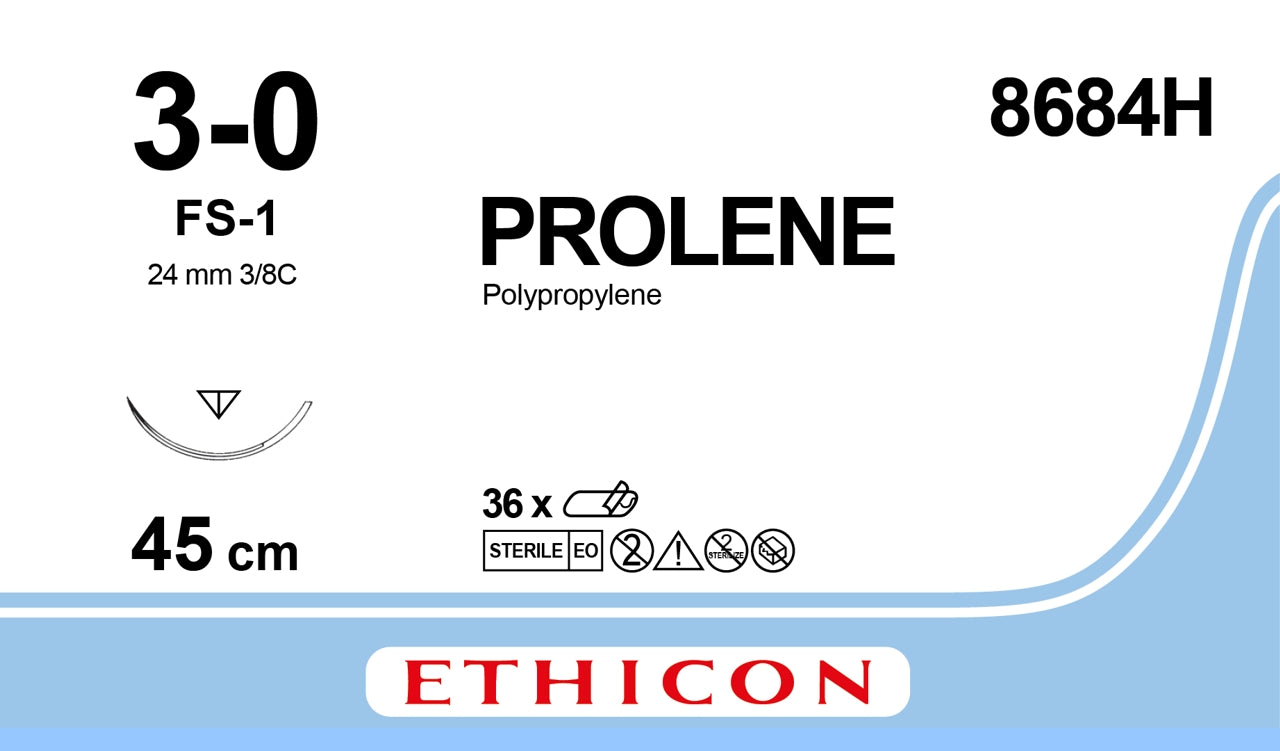 Prolene Sutur 3-0 FS-1 45cm Blå / 36