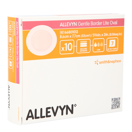 Allevyn Gentle Border Lite Oval 8,6 x 7,7cm / 10