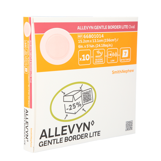 Allevyn Gentle Border Lite Oval 13,1 x 15,2cm / 10