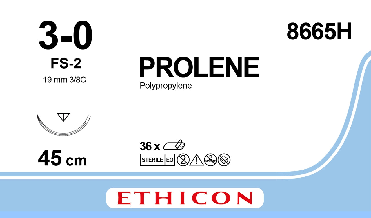 Prolene Sutur 3-0 FS-2 45cm Blå / 36