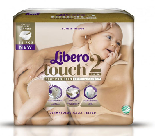 Libero Blöja Touch Storlek 2  3-6kg / 32