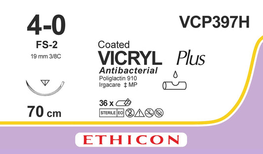 Vicryl Plus Sutur 4-0 FS-2 70cm Lila / 36