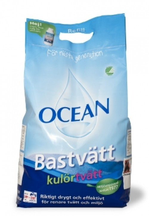 Tvättmedel Ocean Bastvätt Kulörtvätt Parfymerad Refill 6,2kg