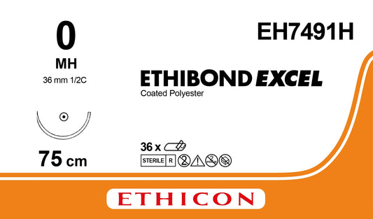 Ethibond Excel Sutur 0 MH 75cm Grön / 36