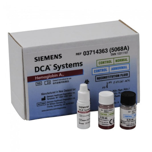 HbA1C kontroll Siemens DCA 2 normal 2 high / 4