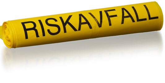 Riskavfallspåse 125L Gul 400/350x1150mm 70my / 10