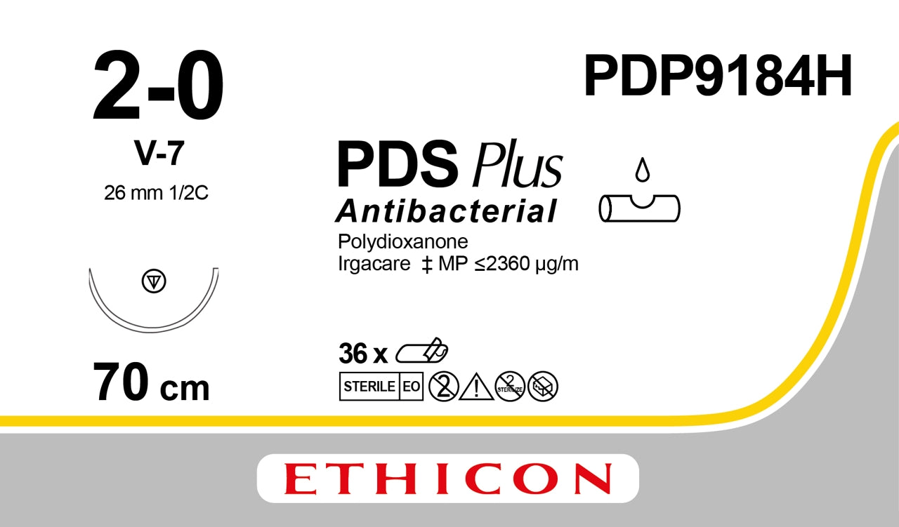 PDS Plus Sutur 2-0 V-7 70cm Lila / 36