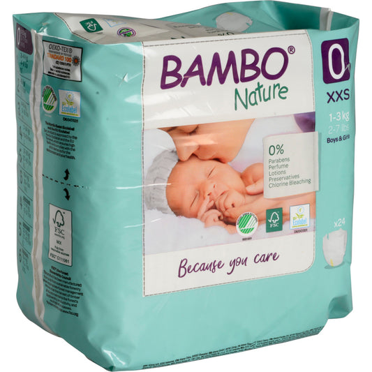 Barnblöja Bambo 0 XXS 1-3kg / 24