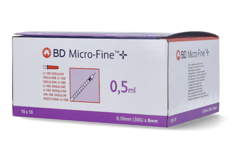 Micro-Fine Insulinspruta 0,5 ml (30 G) 0,30mm x 8mm / 100