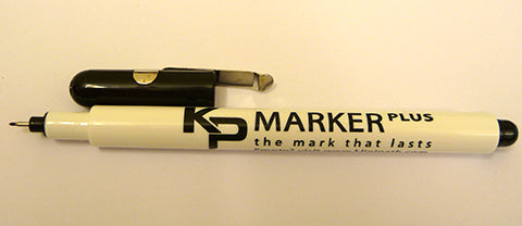 Märkpenna KP Marker Plus Svart Extra fin tip