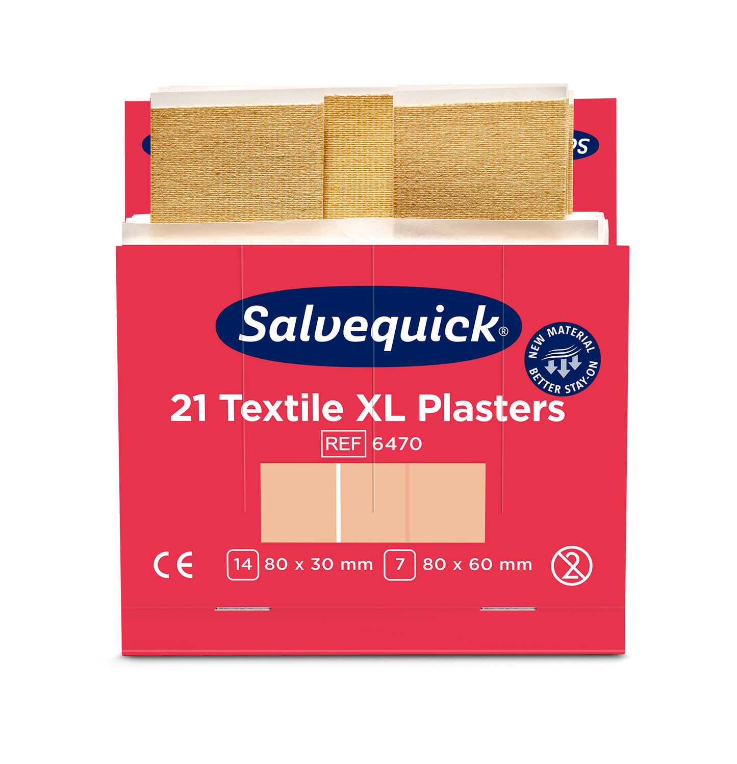 Salvequick XL Textilplåster 21st/refill / 6