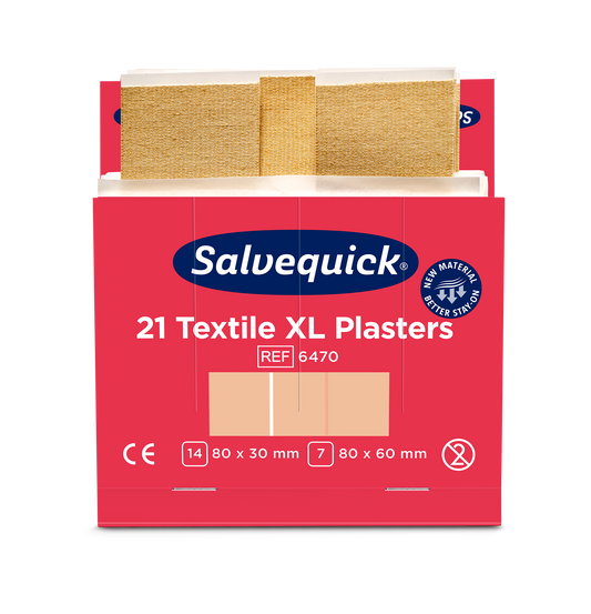 Salvequick XL Textilplåster 21st/refill / 6