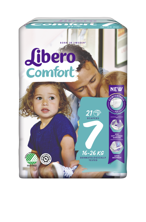 Libero Blöja Comfort Storlek 7  16-26kg / 21