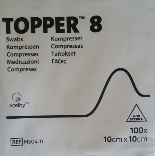 Kompress Topper 8, 10 x 10cm NonWoven 4-Lag / 100