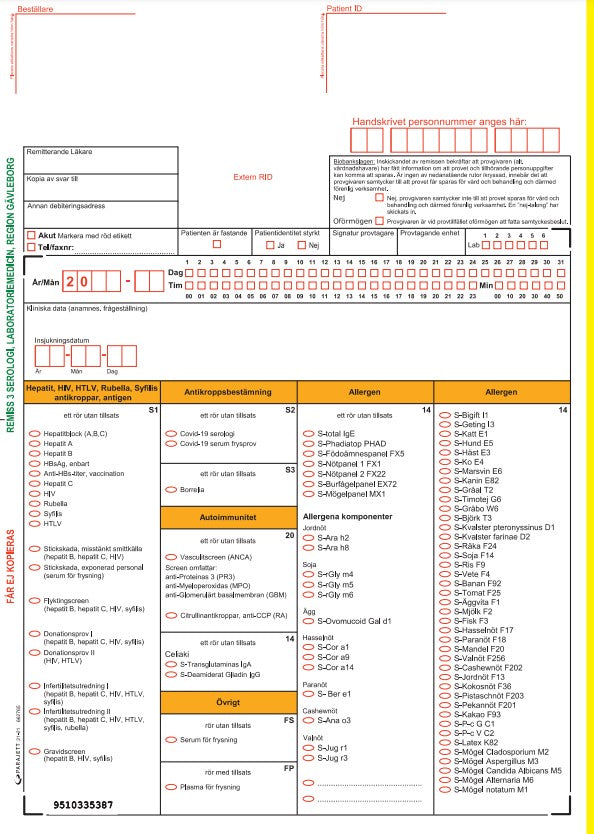 Remiss 3 Serologi Klinisk kemi Mikrobiologi Region Gävleborg / 100