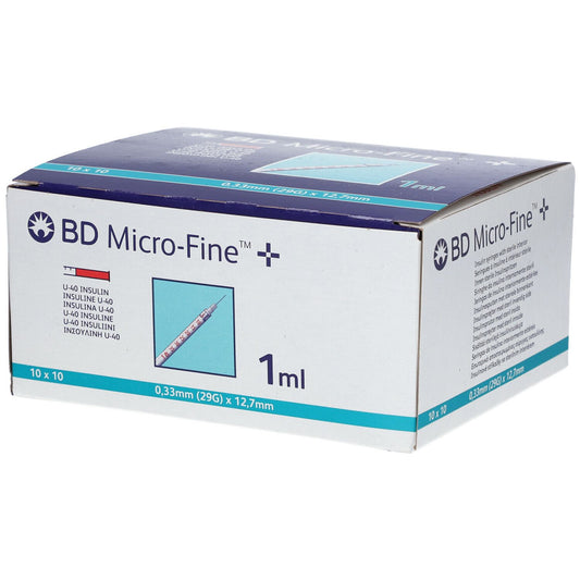 Micro-Fine Insulinspruta 1,0ml (29 G) 0,33mm x 12,7mm / 100