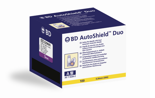 BD AutoShield Duo Säkerhetspennkanyl 0,3 x 5mm / 100