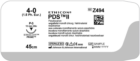 PDS II Sutur 4-0 P-3 45cm Ofärgad / 24