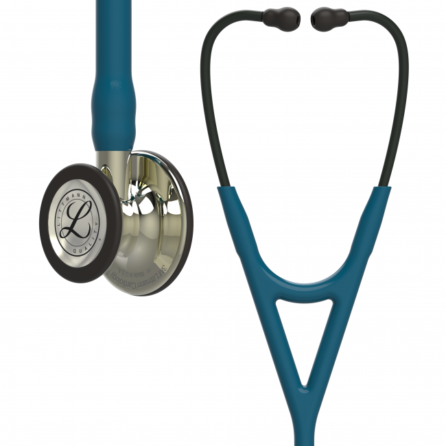 Stetoskop Littmann Cardiology IV Diagnostic Karibienblå/Champagne