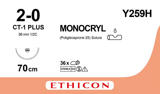 Monocryl Sutur 2-0 CT-1 Plus 70cm Lila / 36