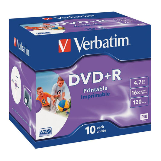 DVD+R Verbatim 4.7GB Print Jewel / 10