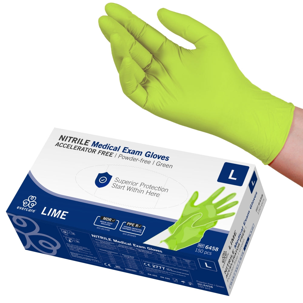 Nitrilhandske Evercare Acc-Fri Lime L / 150