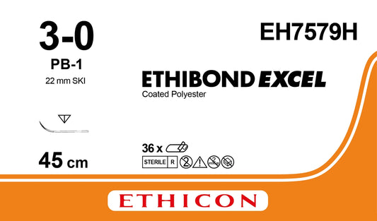 Ethibond Excel Sutur 3-0 PB-1 45cm Grön / 36