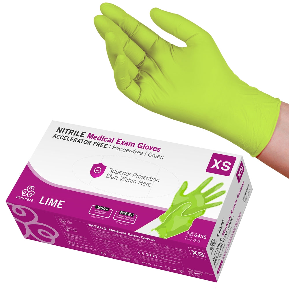 Nitrilhandske Evercare Acc-Fri Lime XS / 150